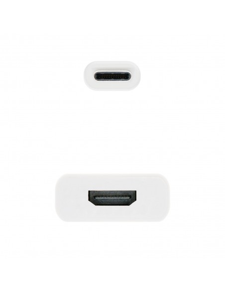 Conversor usb tipo c a hdmi nanocable 4k 15cm - macho - hembra Conversor usb tipo c a hdmi nanocable 4k 15cm - macho - hembra