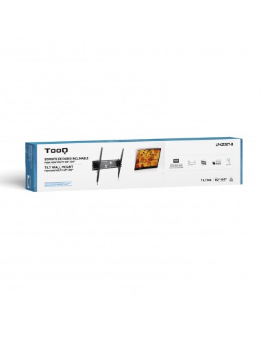 Soporte pared tv tooq lp42130t - b 60 pulgadas - 100 pulgadas carga maxima 130kg inclinacion negro