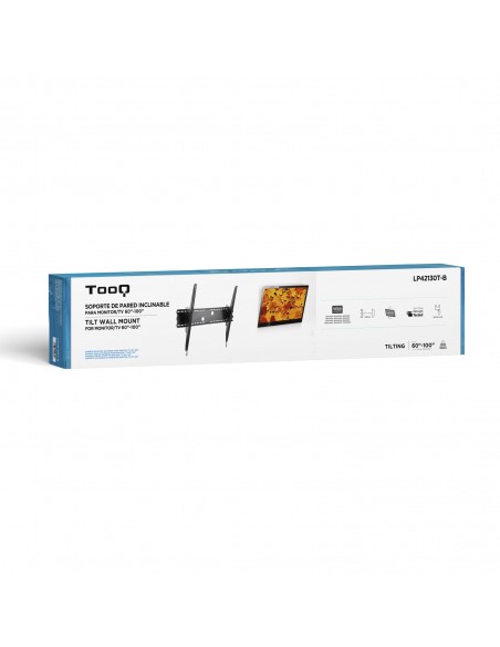 Soporte pared tv tooq lp42130t - b 60 pulgadas - 100 pulgadas carga maxima 130kg inclinacion negro