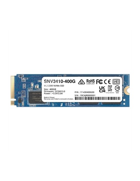 Disco duro interno ssd synology snv3410 400 gb m.2 pci express 3.0 nvme