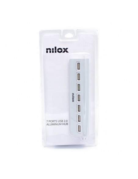 Hub nilox 7 x usb 2.0 aluminio Hub nilox 7 x usb 2.0 aluminio