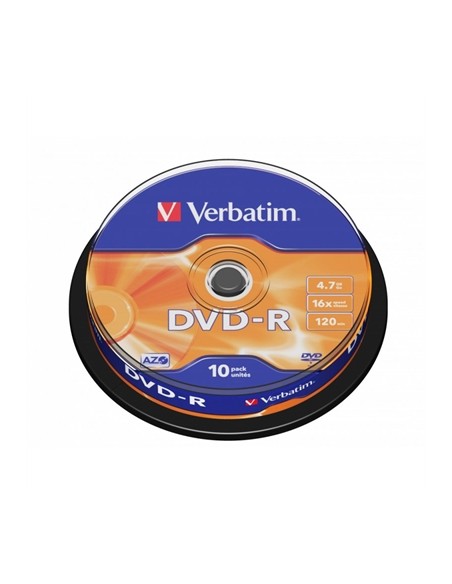 Verbatim dvd - r 4.7gb 16x tarrina 10uds