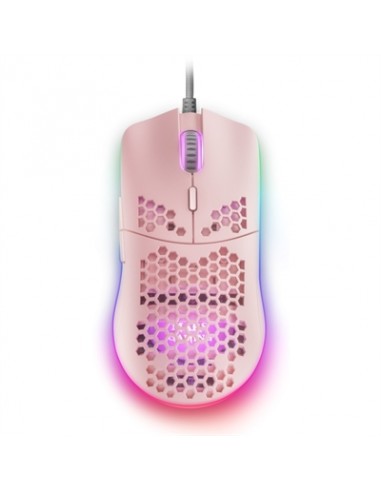 Mouse raton mars gaming mmax optico usb 7 botones 12400ppp rosa