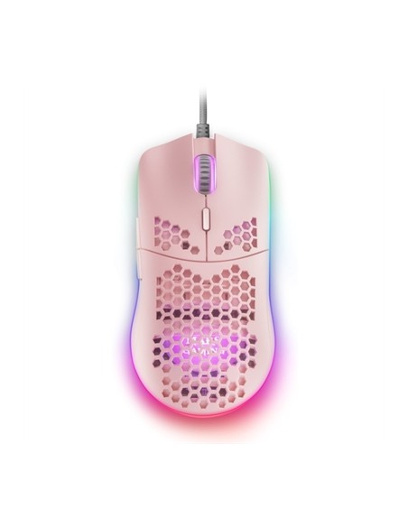 Mouse raton mars gaming mmax optico usb 7 botones 12400ppp rosa