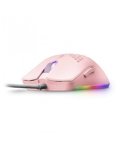 Mouse raton mars gaming mmax optico usb 7 botones 12400ppp rosa