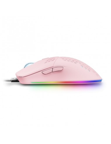 Mouse raton mars gaming mmax optico usb 7 botones 12400ppp rosa
