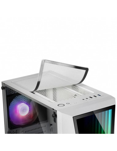 Caja ordenador mars gaming mc777w blanco atx 1 x usb 3.0 2 x usb 2.0 2 x 120mm frgb