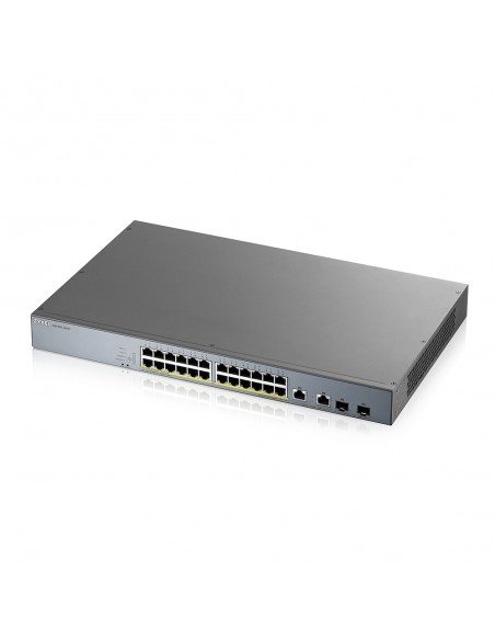 Switch 26 puertos zyxel gs1350 - 26hp - eu0101f 24xgb poe 2xsfp 375w Switch 26 puertos zyxel gs1350 - 26hp - eu0101f 24xgb poe 2xsfp 375w