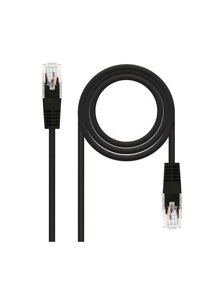 Latiguillo cable red utp cat.5e rj45 nanocable 1m negro