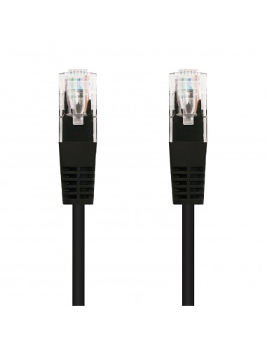 Latiguillo cable red utp cat.5e rj45 nanocable 1m negro