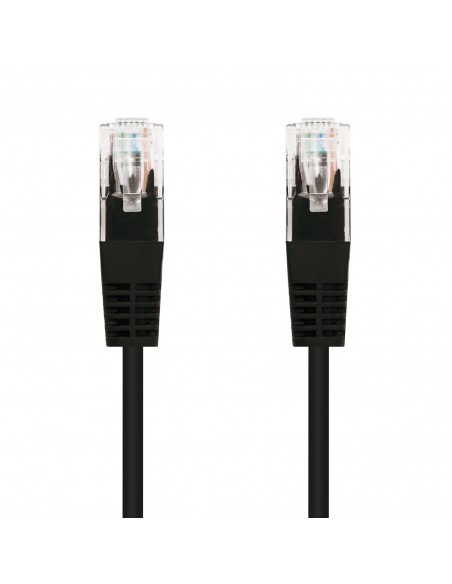 Latiguillo cable red utp cat.5e rj45 nanocable 1m negro Latiguillo cable red utp cat.5e rj45 nanocable 1m negro