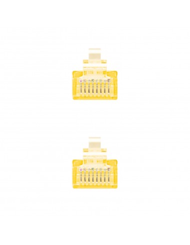 Latiguillo cable red utp cat.6 rj45 nanocable 0.25cm amarillo