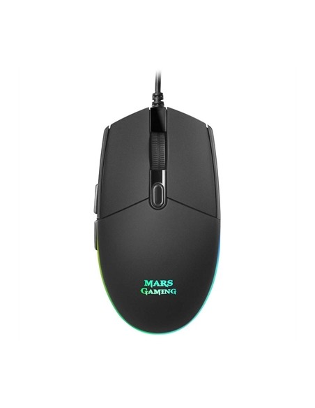 Mouse raton mars gaming mmg optico usb 6 botones 3200ppp rgb negro