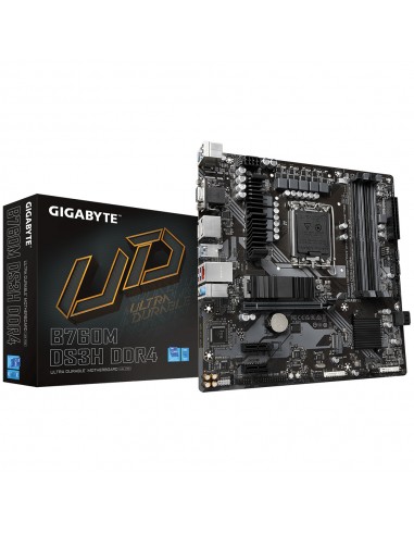 Placa base gigabyte b760m ds3h ddr4 1700 m - atx - 4x ddr4 - 4x sata 6gb - s - 3x usb 3.2 - 2x usb 2.0