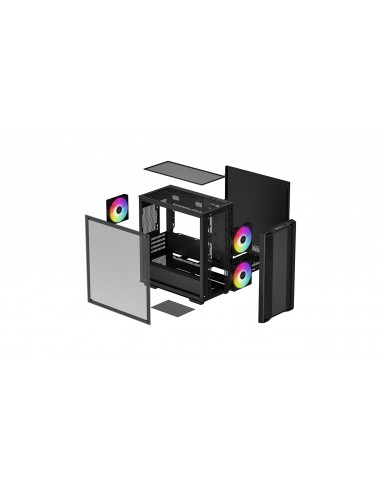 Caja ordenador gaming deepcool cc360 negro m - atx 1 x usb 3.0 1 x usb 2.0 3 x 120mm