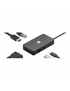 Hub usb tipo c microsoft tavel hdmi - ethernet - vga - usb tipo a - usb tipo c