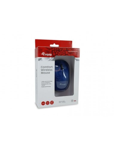 Mouse raton equip comfort wireless inalambrico - 1200dpi - azul