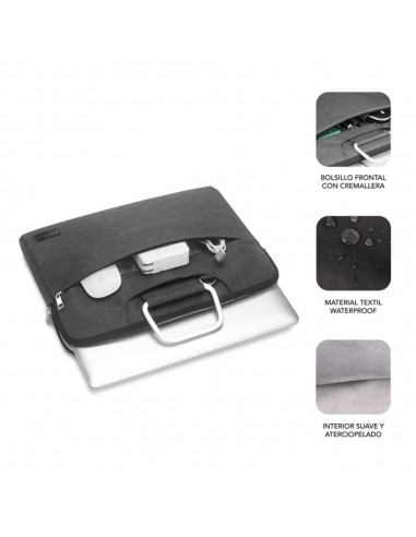 Funda subblim business laptop sleeve para portatil 13.3 pulgadas - 14 pulgadas gris