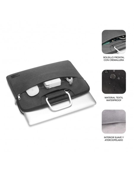 Funda subblim business laptop sleeve para portatil 13.3 pulgadas - 14 pulgadas gris