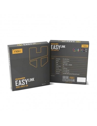 Ventilador caja nox hummer easylink argb 120mm negro