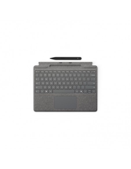 Teclado microsoft surface type + pen para surface pro10 plata