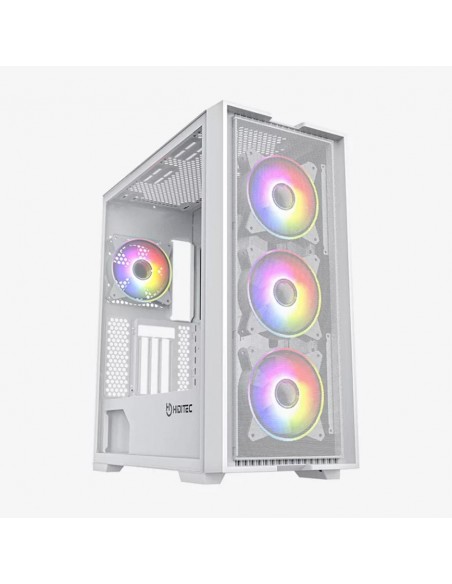 Caja ordenador gaming hiditec e - atx h2 air argb cristal templado blanco