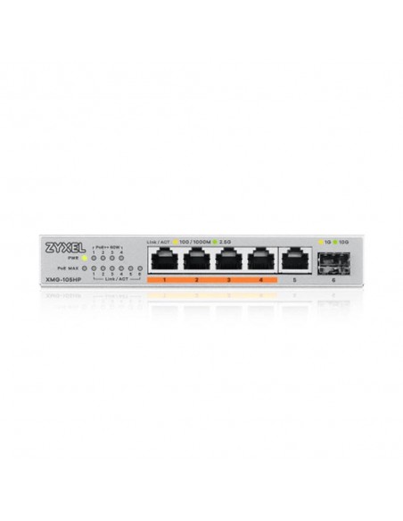 Switch 6 puertos zyxel xmg - 105hp - eu0101f