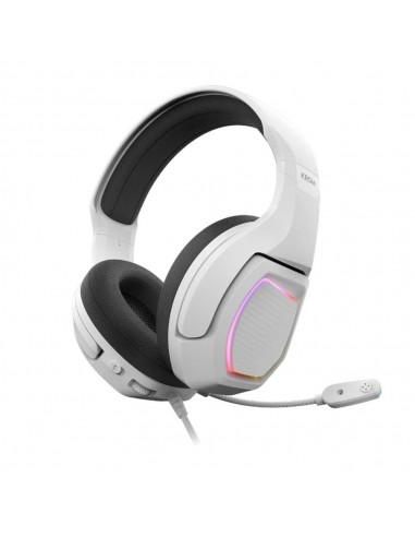 Auriculares gaming krom kopa usb blanco