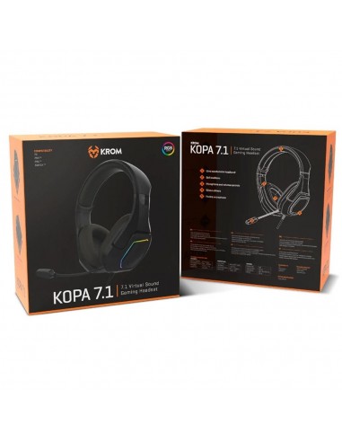 Auriculares gaming krom kopa usb negro
