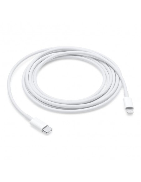 Cable usb tipo c a lightning apple 2m - macho - macho - blanco