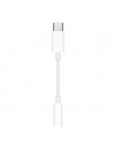 Cable usb tipo c a jack 3.5mm apple macho - hembra blanco