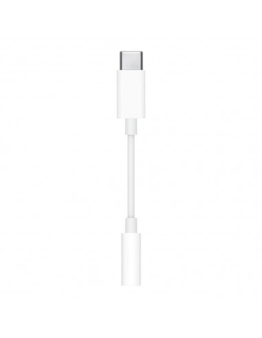 Cable usb tipo c a jack 3.5mm apple macho - hembra blanco