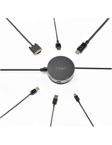 Mini docking startech usb 3.1 gen 2 de 10gbps tipo c con vídeo hdmi o displayport de 4k a 60hz o vga de 1080p