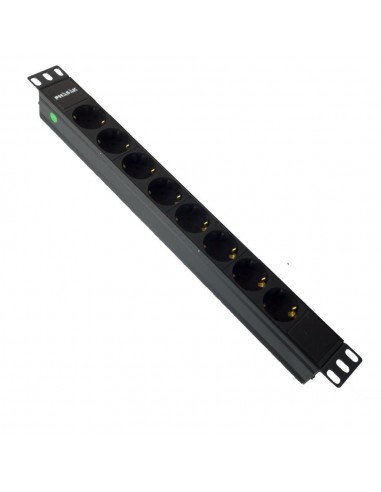 Regleta phasak 8 tomas armario rack 19 pulgadas 1.8m negro bns 3518