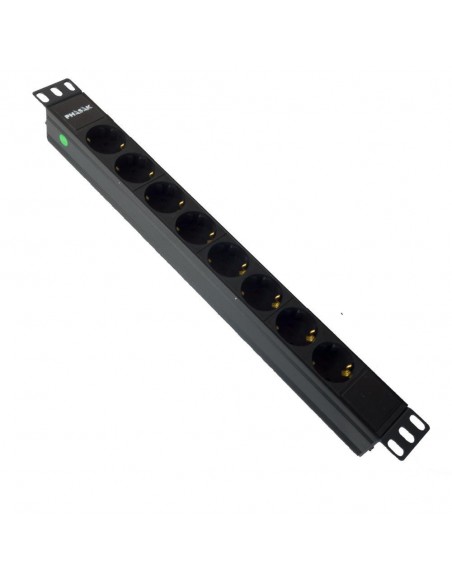 Regleta phasak 8 tomas armario rack 19 pulgadas 1.8m negro bns 3518
