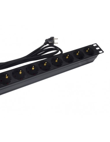 Regleta phasak 8 tomas armario rack 19 pulgadas 1.8m negro bns 3518