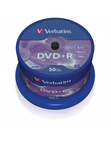 Verbatim dvd+r 4.7gb 16x advanced azo tariina 50 unds