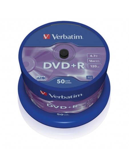 Verbatim dvd+r 4.7gb 16x advanced azo tariina 50 unds