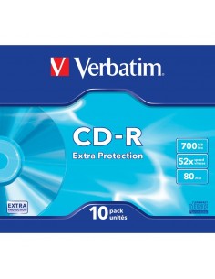 Verbatim cd - r 700mb 52x tarrina 10 unidades slim