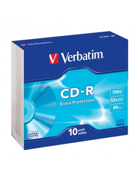Verbatim cd - r 700mb 52x tarrina 10 unidades slim