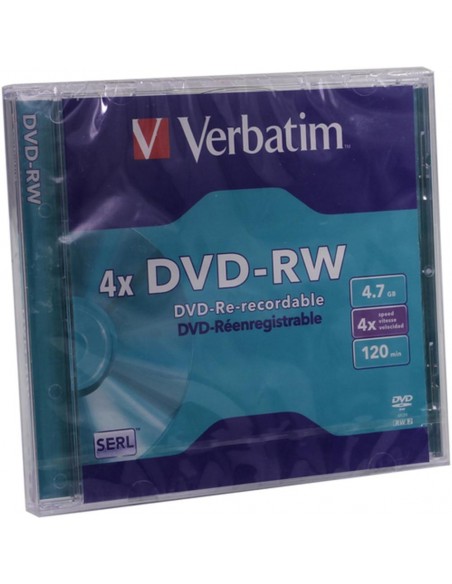 Verbatim dvd - rw 4.7gb 4x tarrina 5 unidades advanced serl