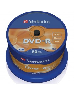 Verbatim dvd - r 4.7gb 16x tarrina 50 unidades advanced azo
