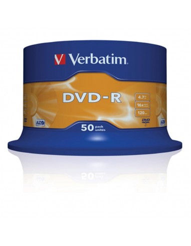 Verbatim dvd - r 4.7gb 16x tarrina 50 unidades advanced azo