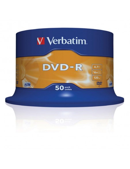 Verbatim dvd - r 4.7gb 16x tarrina 50 unidades advanced azo Verbatim dvd - r 4.7gb 16x tarrina 50 unidades advanced azo