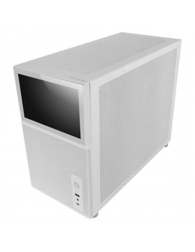 Caja ordenador mars gaming mclcd matx cristal templado pantalla ips 8 pulgadas blanco