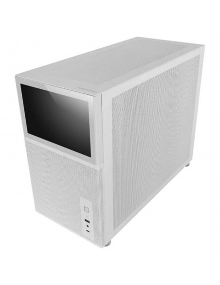 Caja ordenador mars gaming mclcd matx cristal templado pantalla ips 8 pulgadas blanco