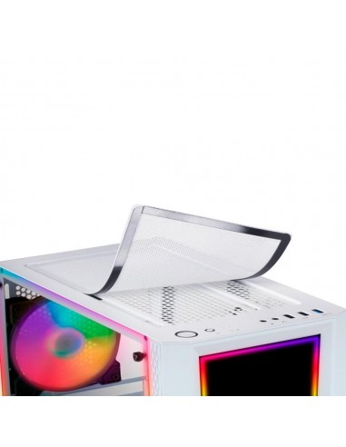 Caja ordenador mars gaming mc - art atx argb cristal templado blanco