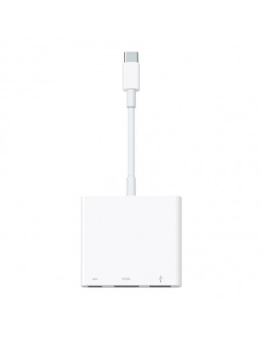 Adaptador usb tipo c a hdmi - usb tipo a - usb tipo c apple macho - hembra - blanco