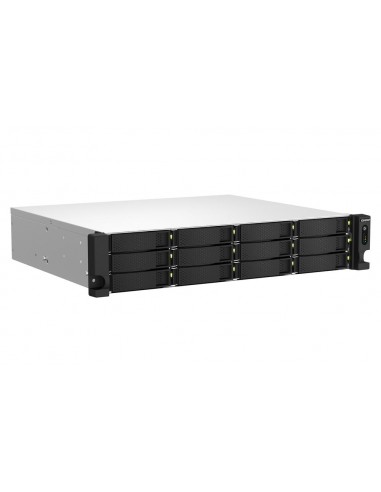 Servidor nas qnap ts - 1264u - rp - 8g 12 bahias 2u rack 8gb gigabit ethernet