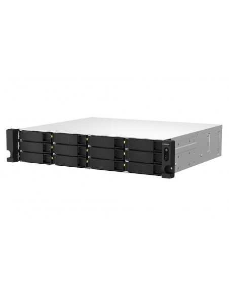Servidor nas qnap ts - 1264u - rp - 8g 12 bahias 2u rack 8gb gigabit ethernet